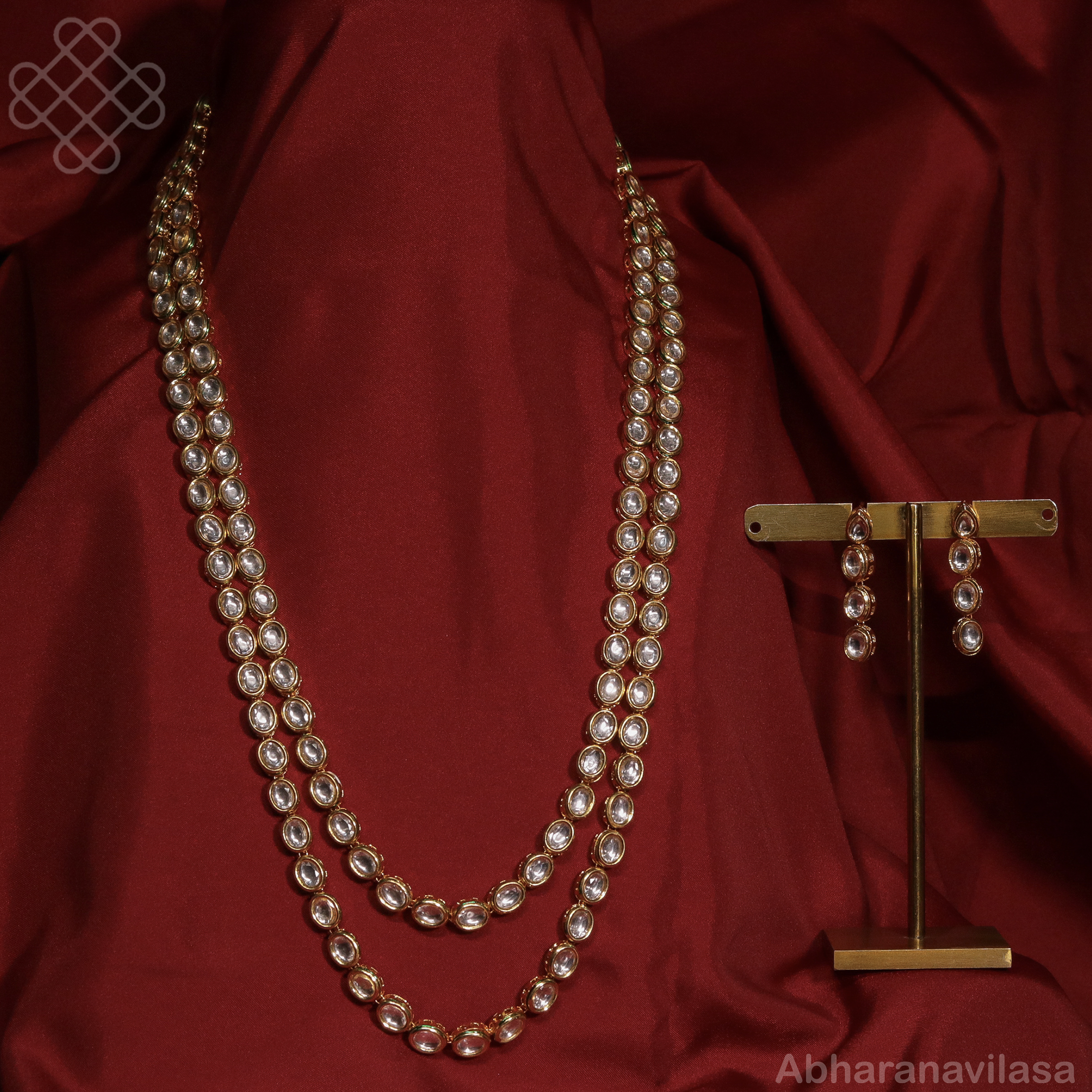 Long kundan necklace (double layered)