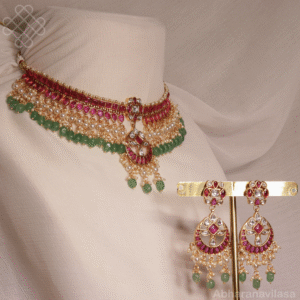 Short Necklace cum choker (Kempu)