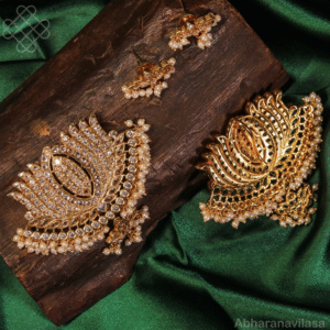 Traditional Lotus Pendant and matching earrings